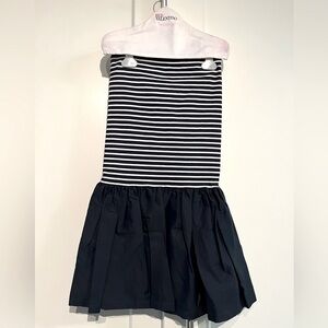 RED Valentino XS Blue and White Pleated Skirt